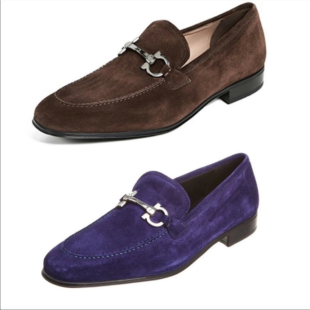 Salvatore Ferragamo Flori 2 Suede Loafers